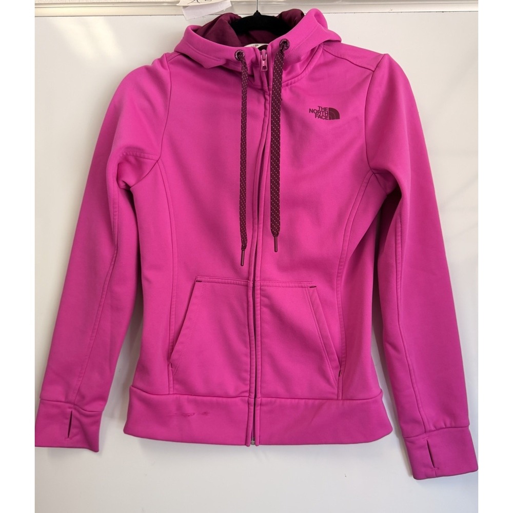 The North Face Women's Pink Full Zip Hooded Jacket Size XS